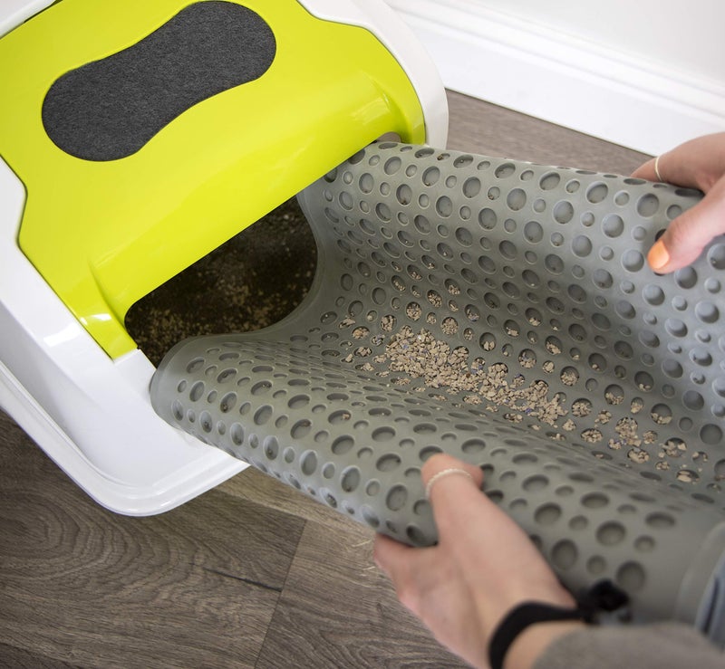 Petlinks Purr-fect Paws Multipurpose Cat Litter Mat - Gray, Medium,(Pack of 1) - Image 2
